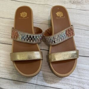 Yellowbox Bonnie Jeweled Platform Sandals